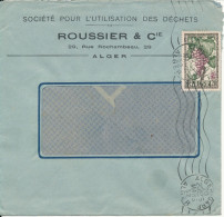 Algeria Cover Alger-Gare 20-3-1952 Single Franked FRUITS - Brieven En Documenten