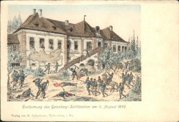 11206148 Geissberg Baden Erstuermung Geissberg Schloesschen 04. Aug. 1870 Geissb - Autres & Non Classés