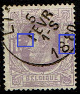 36   Obl  LCV 4  Point Blanc Nez Et Nuée F Droit - 1869-1883 Leopold II.