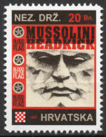 Mussolini Headkick - Briefmarken Set Aus Kroatien, 16 Marken, 1993. Unabhängiger Staat Kroatien, NDH. - Croatie