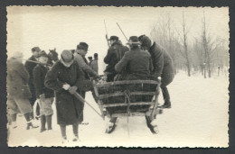 Hunting Hunt Jagd Caccia / Hunters Rifle Horse Sleigh Snow, Year 1938 - Caza