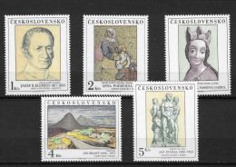 Czechoslovakia 1980 MiNr. 2590 - 2594 National Galleries (XIV) Art, Painting, Sculpture 5v  MNH**  6.00 € - Unused Stamps