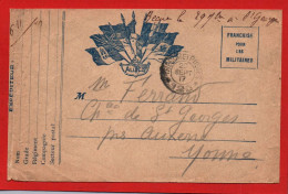 (RECTO / VERSO) CARTE POSTALE FRANCHISE MILITAIRE DES ALLIES LE 25 SEPT. 1917 - SECTEUR POSTALE N)120 - Covers & Documents