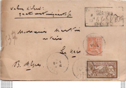 2V8Bs  Courrier Lettre Lyon à Les Mées (04) Valeur Déclarée 5 Cachets Sceaux Au Verso En 1902 - Otros & Sin Clasificación