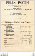 67Mn   Felix Potin Catalogue General Des Primes Liste Des Articles Et Nombres De Bons Necessaires - Publicités
