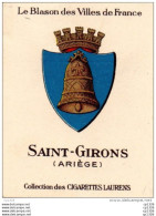 67Mn   Blason Villes De France Saint Girons (09) Pub Cigarettes Laurens - Publicités
