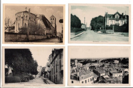 Barbezieux - Avenue Thiers - Rampe Des Mobiles - Vue Panoramique  - 4 Cartes Postales Ancienne - Autres & Non Classés