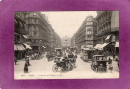 75 02  PARIS 2e   PARIS  L'Avenue De L'Opéra  LL. N° 1928 Attelages Automobiles Autobus - Arrondissement: 02
