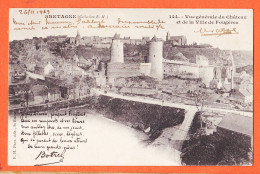 28048 / ⭐ FOUGERES 35-Ille Vilaine ◉ BOTREL Vue Generale Chateau Ville 1903 à Jean GALIBERT Mazamet ◉ Photo-Edit E-H 144 - Fougeres