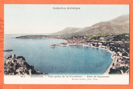 28389 / ⭐ MENTON 06-Alpes Maritimes ◉ Baie CARAVAN Vue Prise De La Frontiere  1910s ◉ Collection Artistique GILETTA 917 - Menton