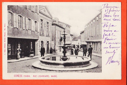 28372 / ⭐ ◉ Peu Commun SOREZE 81-Tarn Rue LOCARDAIRE Mairie Fontaine 1903 à Louis ALBY Rue Pompe-CAU 6015 - Autres & Non Classés