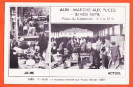 28339 / ALBI 81-Tarn Nouveau Marché Aux Puces Février 1990 Place CASTELVIEL Samedi Matin Bi-vues JADIS-ACTUEL - SOUYRI - Albi