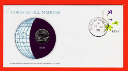 28311 / IRELAND 5 Pence 1976 Irlande FRANKLIN MINT Coins Nations Coin Limited Edition Enveloppe Numismatique Numiscover - Irlanda
