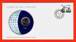 28305 / SWEDEN 1 Kr Krona 1978 Suède FRANKLIN MINT Coins Nations Coin Limited Edition Enveloppe Numismatique Numiscover - Sweden