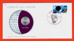 28289 / EAST GERMANY RDA 1 Mark 1978 Allemagne EST FRANKLIN MINT Coins Nations Enveloppe Numismatique Numiscover - 1 Mark