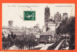 28497 / RODEZ 12-Aveyron Quartier Des BAINS Et CATHEDRALE 1910s à BAUDOT Café Dembourg Albi / V.D.C ELD LE DELEY 2521 - Rodez