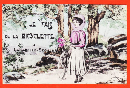 28376 / Rare Unique LACAPELLE SEGALAR 81-Tarn Femme Vélo Cycliste Je Fais De La BICYCLETTE  LACLAU Ainé Modèle 109 - Autres & Non Classés