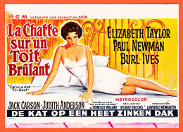 28088 / Affiche Cinéma LA CHATTE Sur TOIT BRULANT Elisabeth TAYLOR Paul NEWMAN Burl IVES De Kat  Reproduction NUGERON - Afiches En Tarjetas