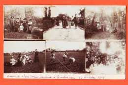 28421 / Rare Carte-Photo Unique 6 Ajoutis GRADIGNAN 33-Gironde 10 Octobre 1909 Souvenir D'une Bonne Journée  - Gradignan