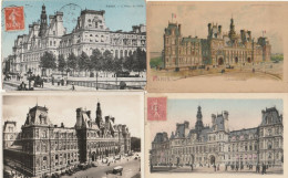 PARIS - Hôtel De Ville - Lot De 4 CP - Autres Monuments, édifices