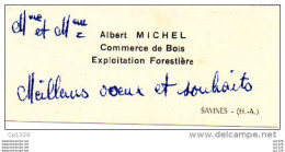 510Bf   05 Savines Carte De Visite Albert Michel Commerce De Bois Exploitation Forestiére - Cartes De Visite