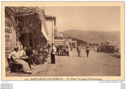 55Hys  06 Saint Jean Cap Ferrat Place Georges Clemenceau Terrasse Du Bar Tabac Tacots En TTBE - Saint-Jean-Cap-Ferrat