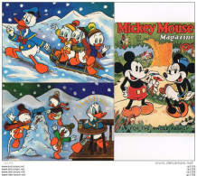 55Nja   Walt Disney Donald Riri Fifi Loulou Mickey Minnie Lot De 3 Cp - Comicfiguren