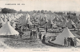 MI-MILITARIA 1914 CAMPEMENT D INFANTERIE-N°T5167-C/0073 - Guerre 1914-18