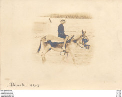 7Mé   62 Berck Photo Garçon En Promenade à Dos D'ane En 1903 - Berck
