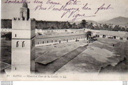 4V1FP   Tunisie Gafsa Minaret Et Cour De La Casbah - Tunesien