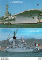 3V11Ch   Lot De 2 Cp Bateaux De Guerre Le Duquesne Et Le Clemenceau - Warships