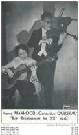 26Mo   Photo De Troubadours Henry Manhood Et Genevieve Gaboriau Musique Guitare Et Violon - Cabaret