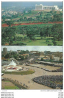 26Mo   Cameroun Yaoundé Lot De 2 Cp Visite Du Pape Et Palais Des Congrés - Camerún