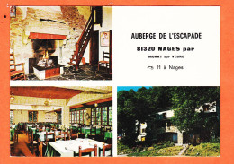 35922 / NAGES Par MURAT-sur-VEBRE 81-Tarn Auberge De L'ESCAPADE Propriétaire M.Mme MAS Multivues Lac Du LAOUZAS 1970s - Autres & Non Classés