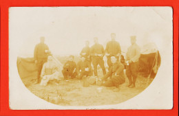 35907 / Guerre 1914-18La Soupe " En Campagne Des Dernière écoles à Feu " CpaWW1 Carte-Photo Médaillon - Guerre 1914-18