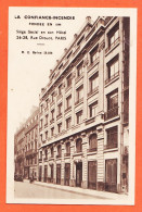35702 / PARIS IX Assurances LA CONFIANCE-INCENDIE Façade 26-28 Rue DROUOT Cpub 1930s Carte Publicité - Paris (09)