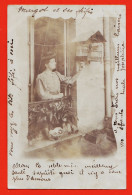 35838 / Carte-Photo De LUZ-SAINT-SAUVEUR (65) MARGOT Et Ses FIFIS Canaris En Cage 1908 à GIRARDOT Rue St Agnan Cosne  - Luz Saint Sauveur