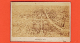 35682 / Panorama De PARIS 1880s-Avant Tour Eiffel- 12 Ponts Concorde Champs Elysées Photographie XIXe  J.H 17,5x12 Cm - Anciennes (Av. 1900)