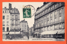35693 / PARIS VI Café Du Carrefour ODEON Pris Boulevard SAINT-GERMAIN 1908 à ARDOISE Coiffeur Valdéries Albi N°618 St - Paris (06)