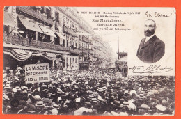 35808 / MONTPELLIER Meeting Viticole 9 Juin 1907 Rue MAGUELONNE Marcelin ALBERT Porté En Triomphe 6000.000 Manifestants - Montpellier