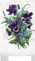 3V3Bv  Grande Lithographie Chromo Fleurs Iris En Bouquet Journal Des Demoiselles - Publicités