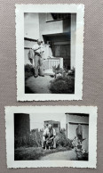 1950 - 2X  Originele Foto - Photo Originale - Man Met Duitse Herdershond - Homme Avec Chien De Berger Allemand - 10x7 Cm - Personnes Anonymes