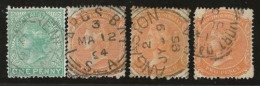 South  Australia     .   SG    .   4 Stamps  Perf. 15       .   O      .     Cancelled - Gebruikt
