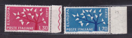 1962 Italia Italy Repubblica EUROPA CEPT EUROPE Serie Di 2 Valori MNH** ALBERO TREE - 1962