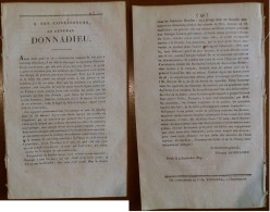 C1 DIDIER CONSPIRATION GRENOBLE General DONNADIEU A Ses Concitoyens 1819  Port Compris France - 1801-1900