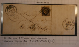 DP3  FRANCE  LETTRE  19 8 1849 BEAUVAIS A LA ROCHELLE   + CERES N°3 S CHAMOIS  +AFF. INTERESSANT++ - 1849-1876: Période Classique