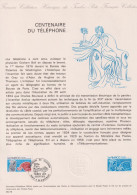1976 FRANCE Document De La Poste Centenaire Du Téléphone N° 1905 - Documents Of Postal Services