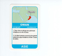 Chromo/carte Plastifiée Moderne OMAN Mascate Asie Asia Drapeau Flag Plan Map 90 X 58 Mm RRR TB - Sonstige & Ohne Zuordnung