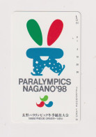 JAPAN  - Paralympics Nagano 1998  Magnetic Phonecard - Japon