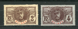 GUINÉE (RF) - FAIDHERBE  - N°Yt  34+35** - Unused Stamps